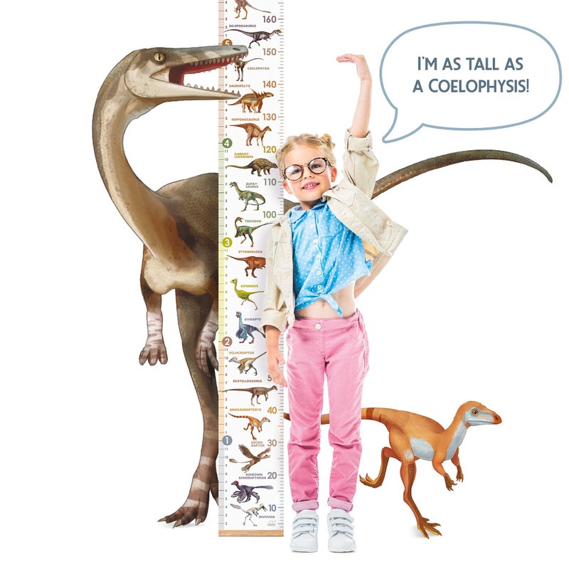 LIFELIKO Personalised Growth Chart for Dinosaur Lovers, Removable Wall Ruler for Boys and Girls, Kidâ€™s Room Decoration (White) - Image 2